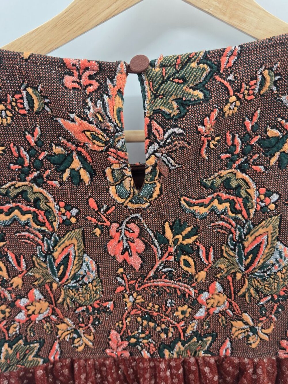 Anthropologie Eva Franco Boho Jacquard Cropped Sleeveless Top Size XS - Picture 4 of 11
